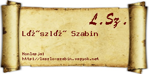 László Szabin névjegykártya